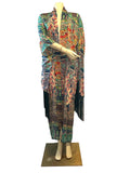 Violet Teal Flowing Robe