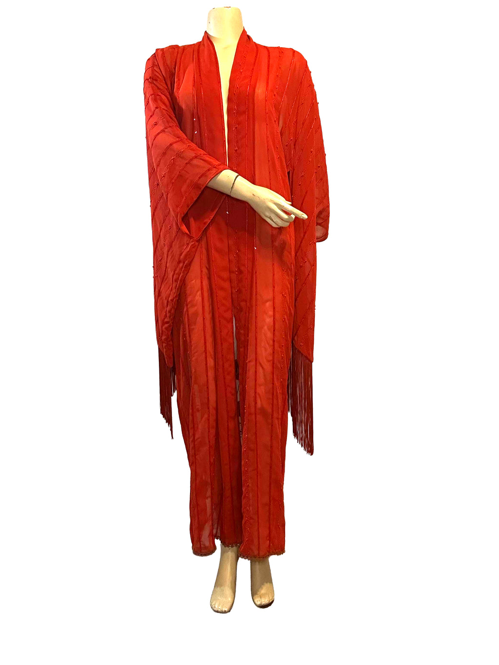 Amelie Orange Flowing Robe