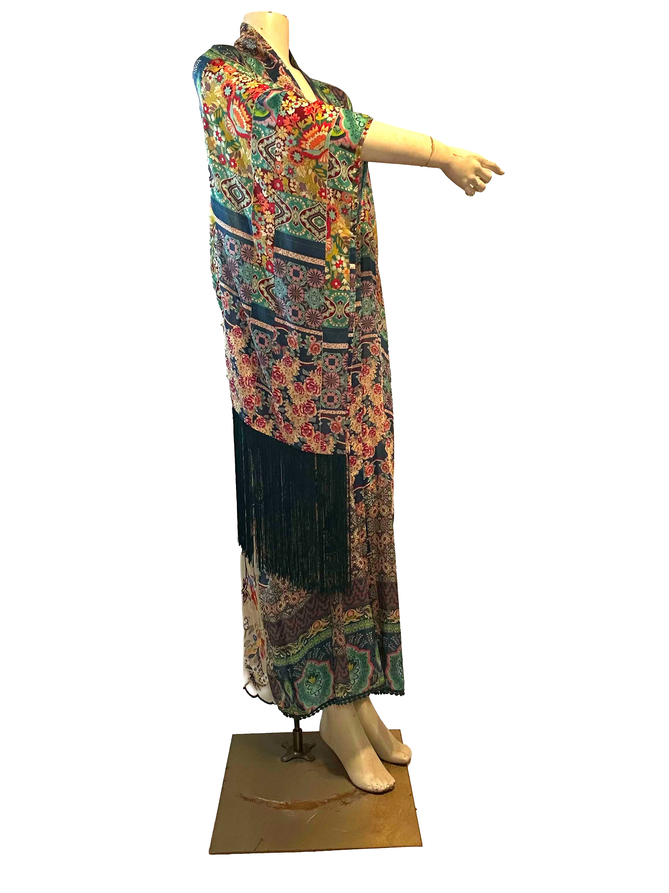Violet Teal Flowing Robe