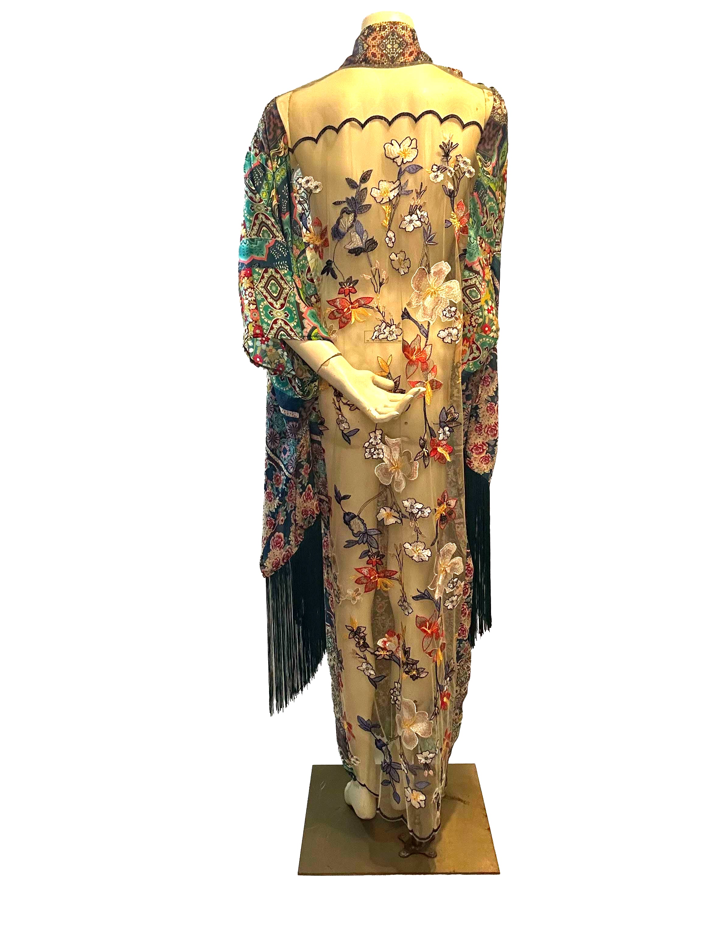 Violet Teal Flowing Robe