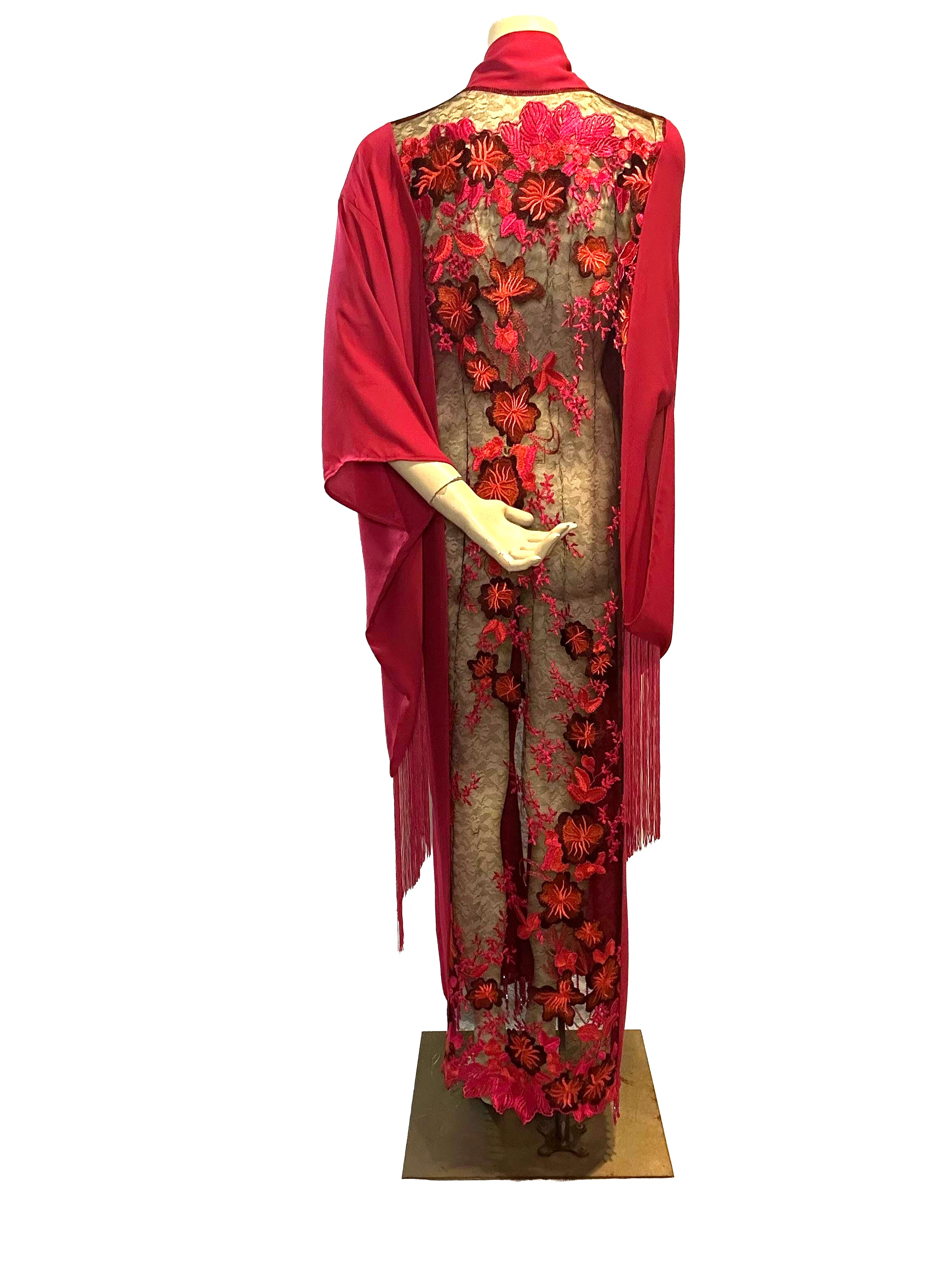 Ramona Flowers Magenta Flowing Robe