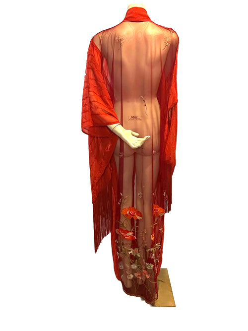 Amelie Orange Flowing Robe