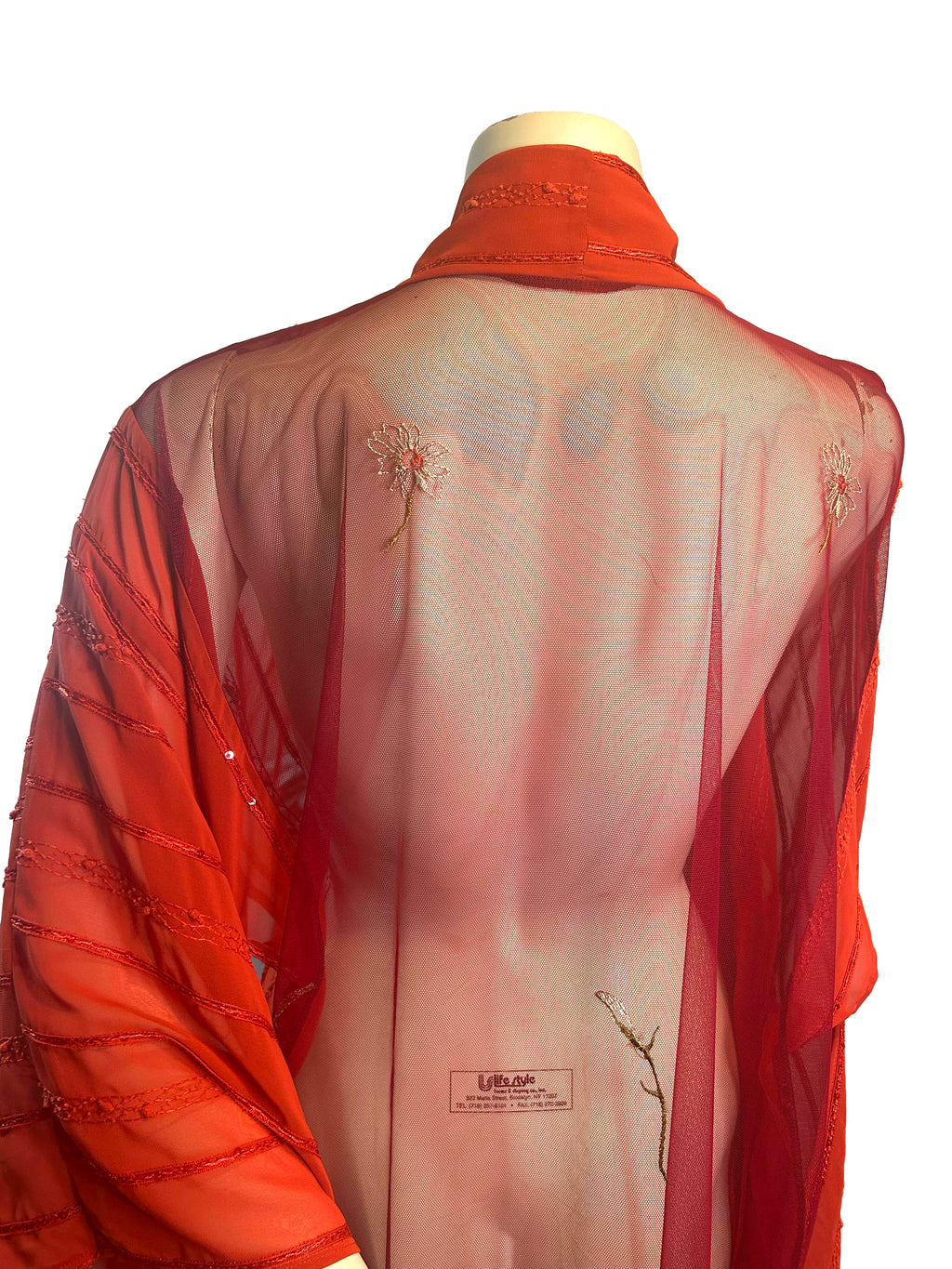 Amelie Orange Flowing Robe