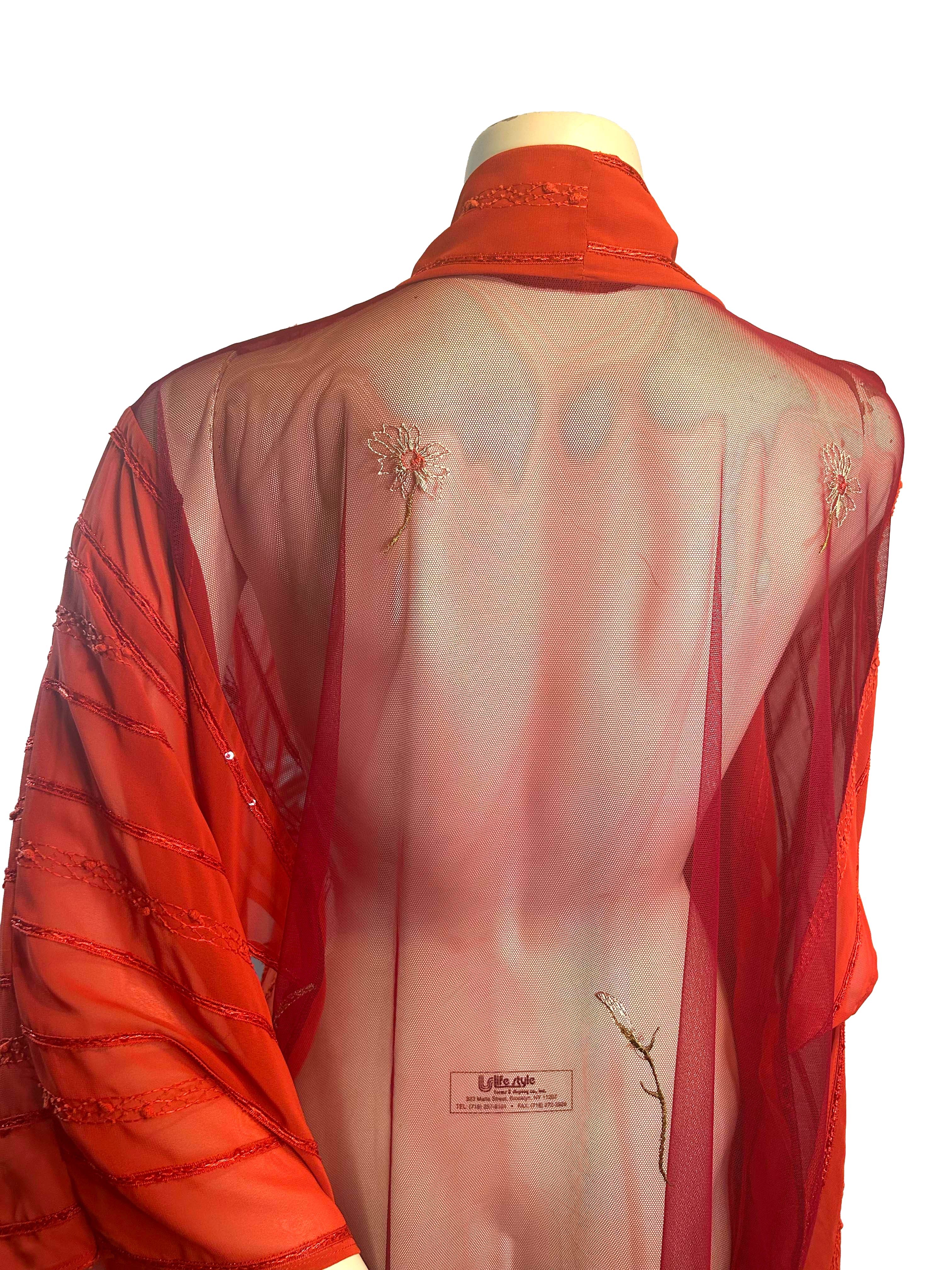 Amelie Orange Flowing Robe