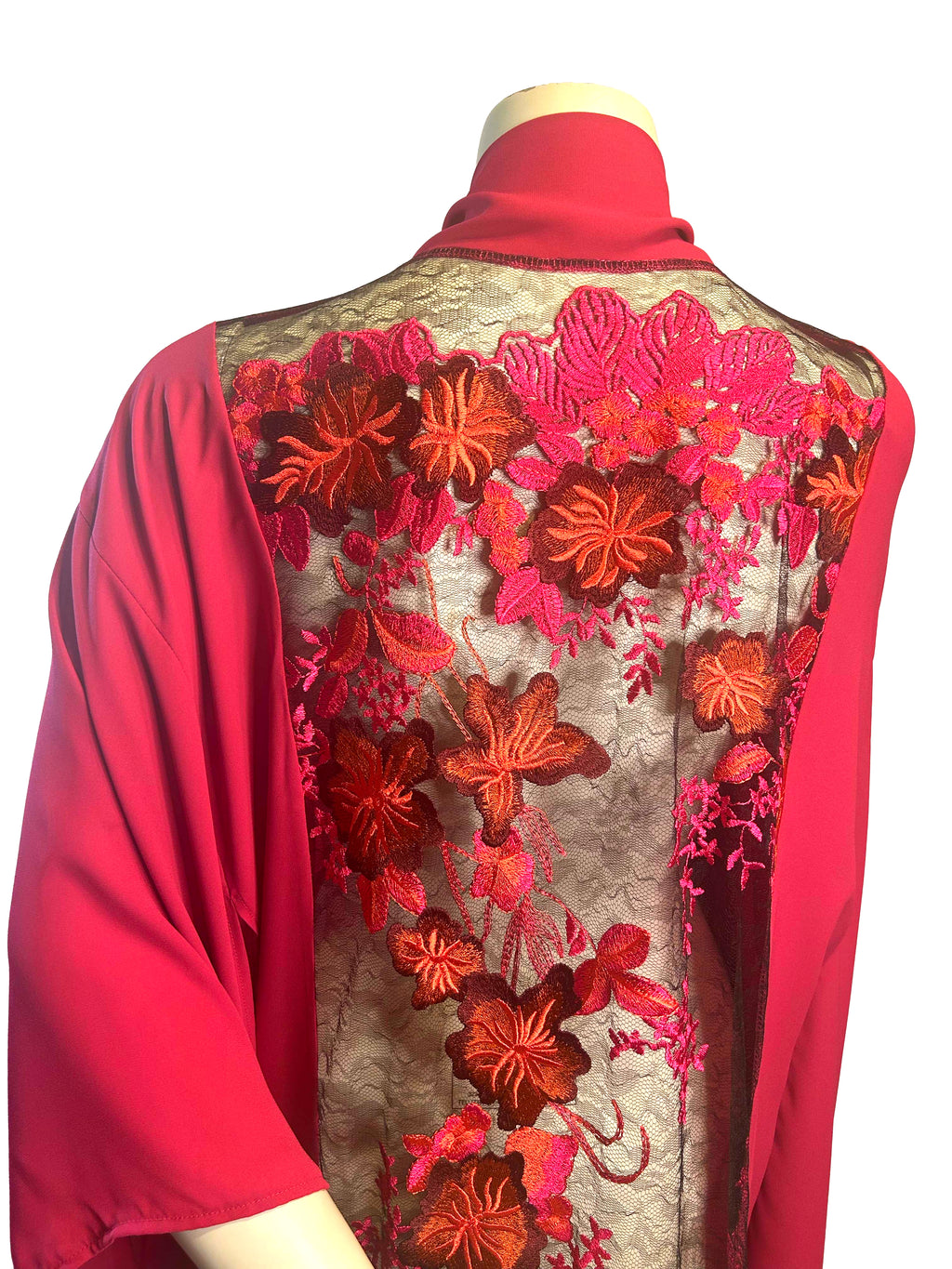 Ramona Flowers Magenta Flowing Robe