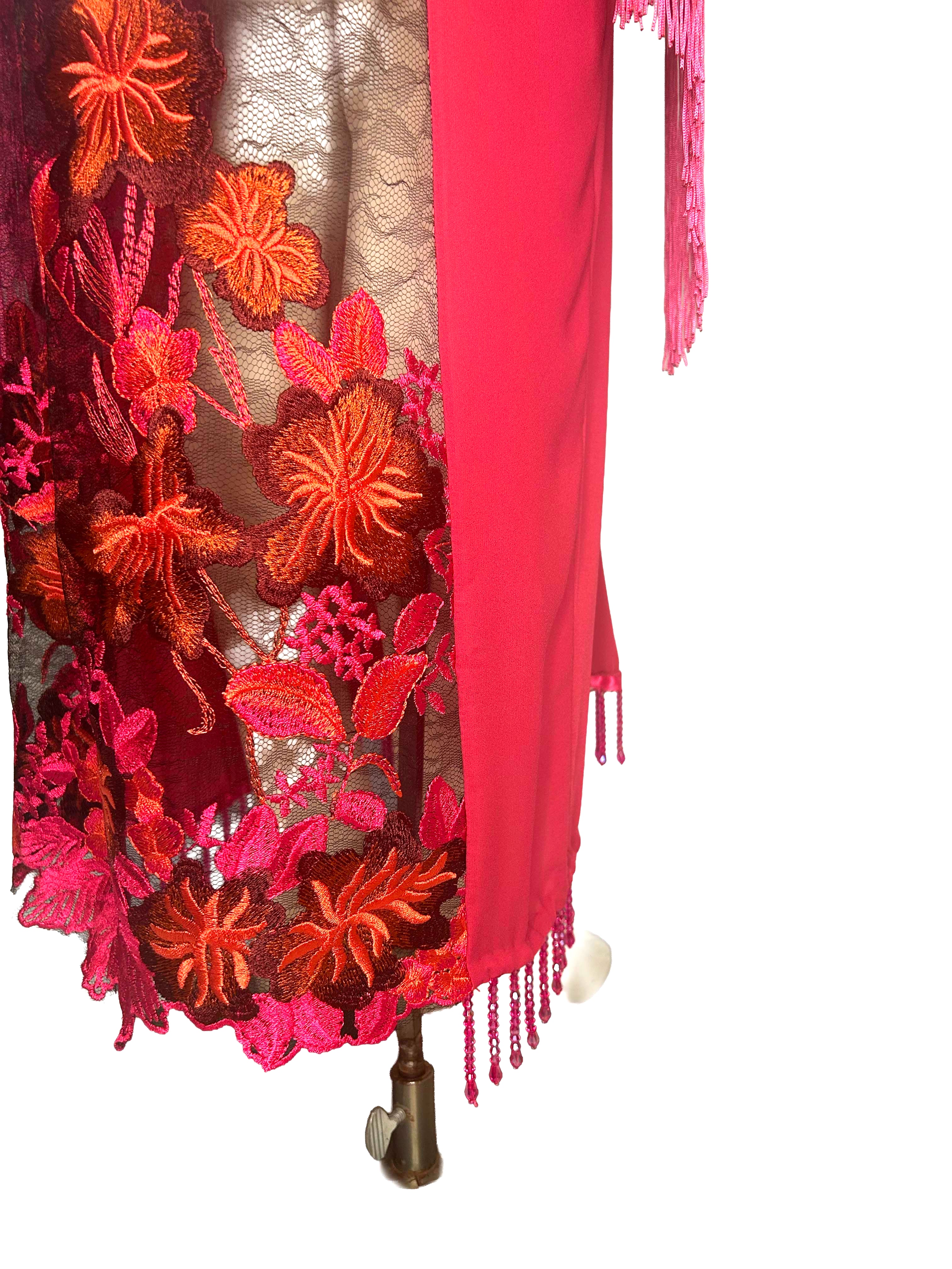 Ramona Flowers Magenta Flowing Robe