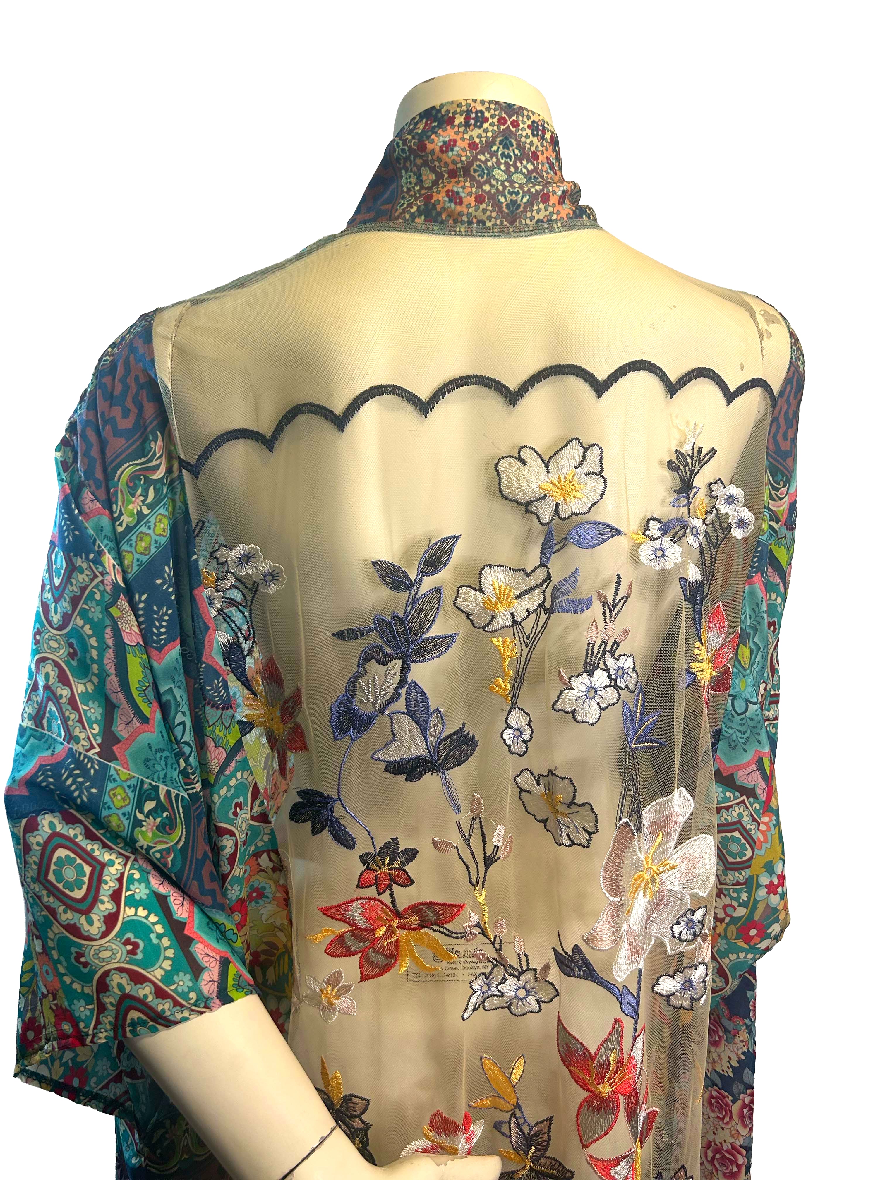 Violet Teal Flowing Robe