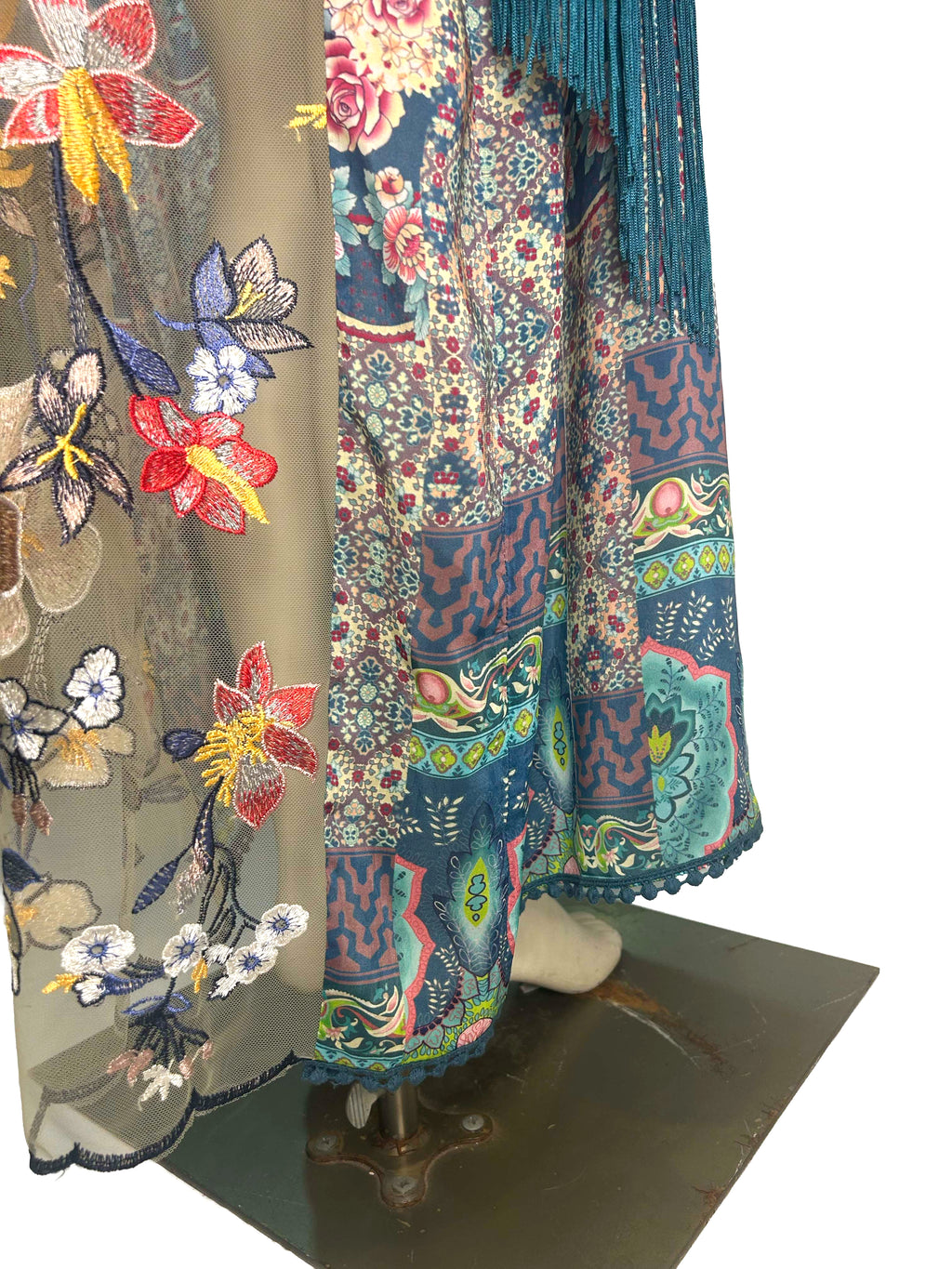 Violet Teal Flowing Robe