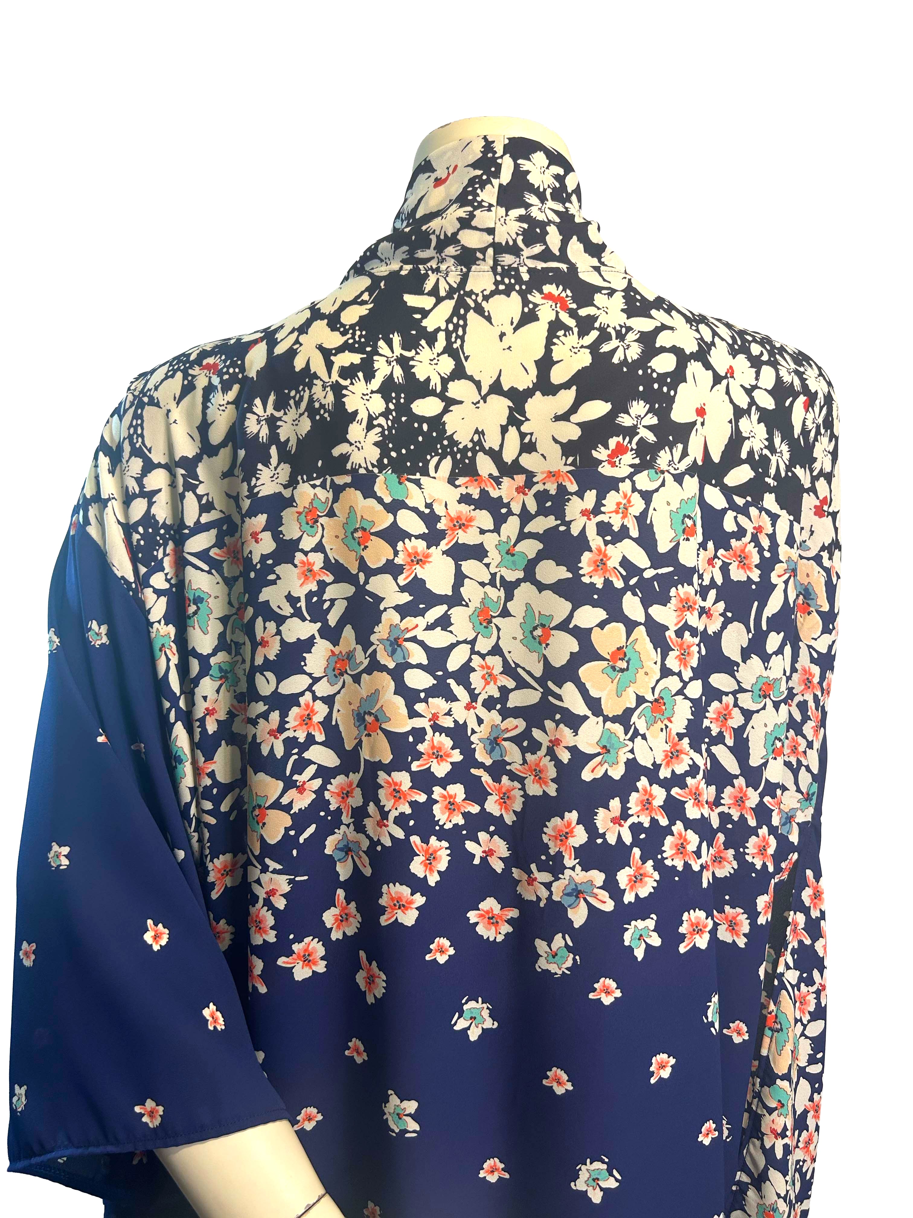 Clementine Blue Flowing Robe